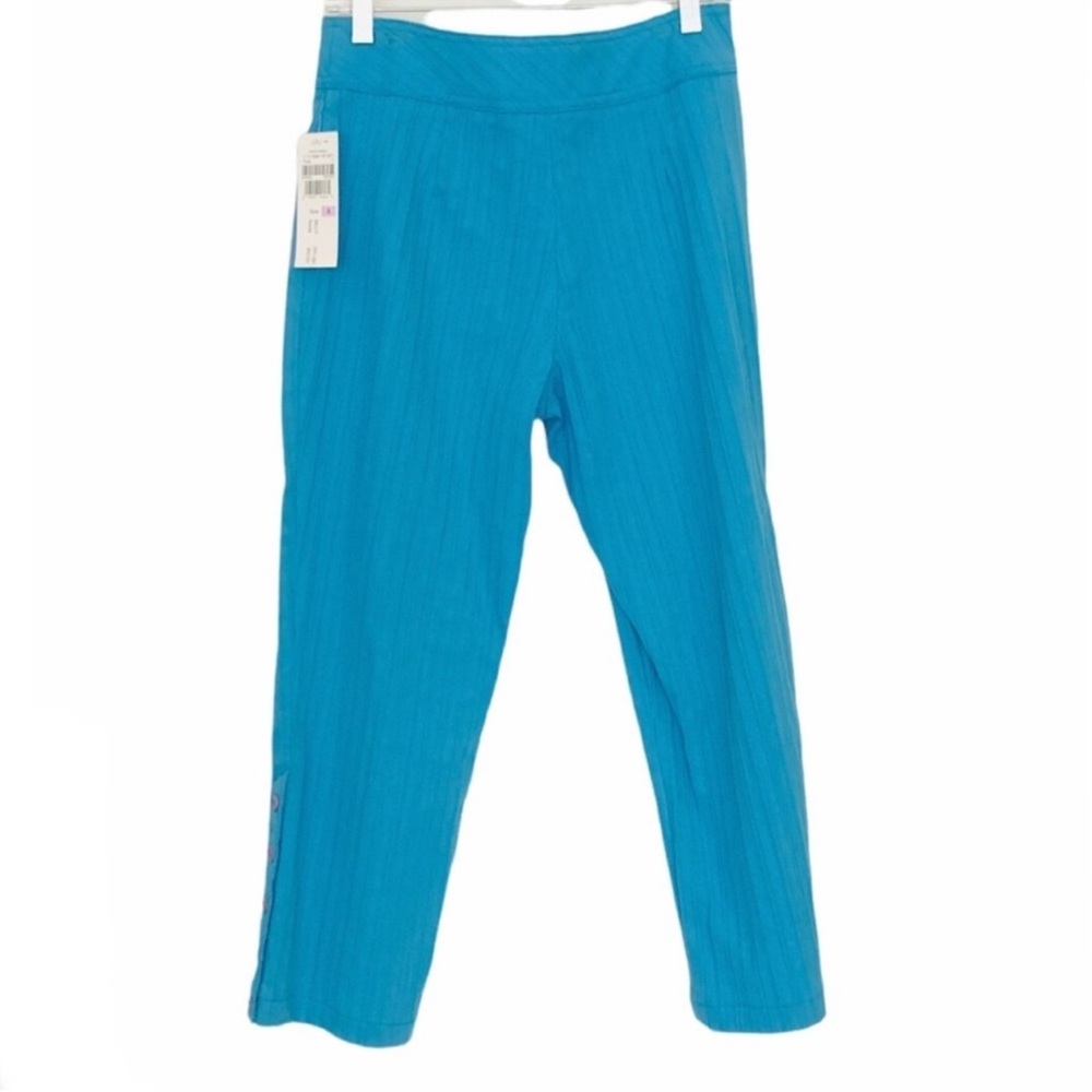 Multiples Fashion Breeze Teal Pull-On Pants 3 Sizes 4•6•8• NWT $45 - Picture 2 of 7